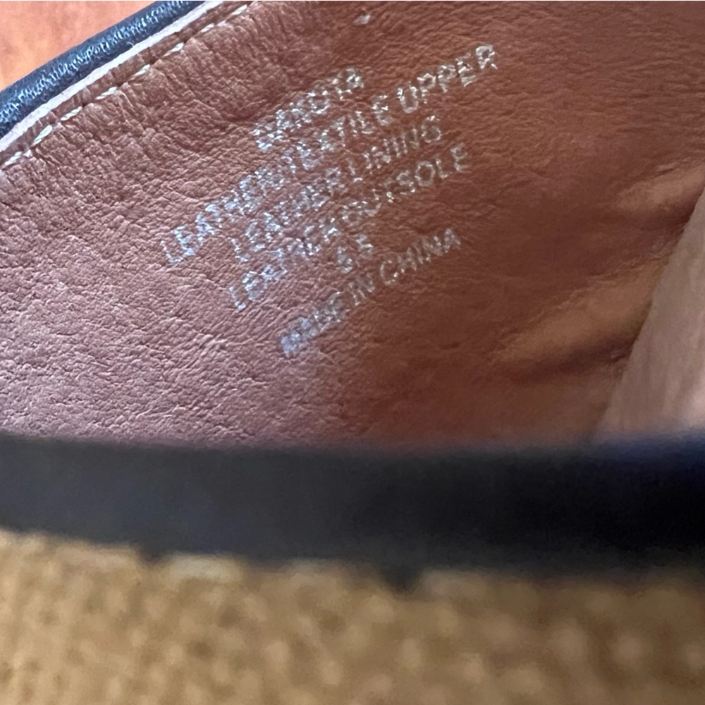 New Andrew Stevens Tan Snakeskin Canvas Flats Shoes Size 5.5 - Picture 4 of 9